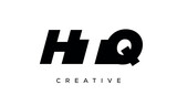 HTQ letters negative space logo design. creative typography monogram vector	