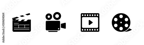 set of movie icon design