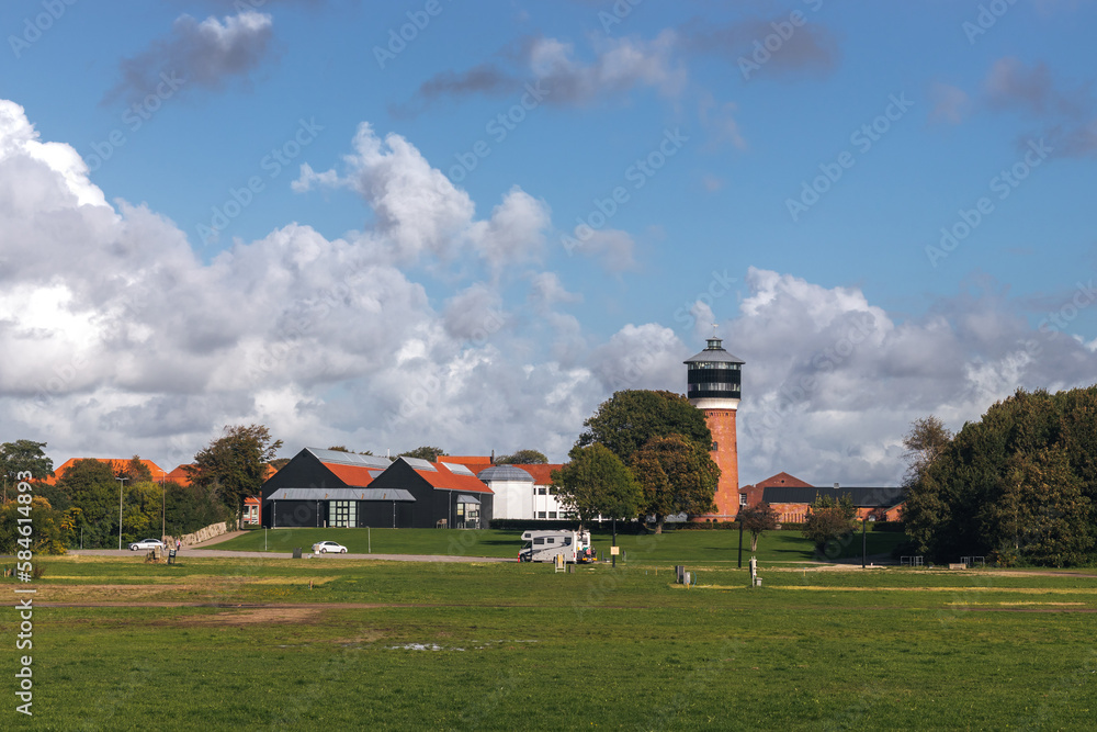 Cityscape of Tønder, Southern Denmark (Syddanmark). View from the Tonder Festival Camping
