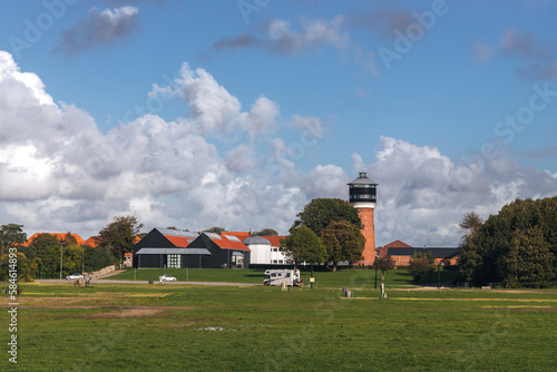 Cityscape of Tønder, Southern Denmark (Syddanmark). View from the Tonder Festival Camping