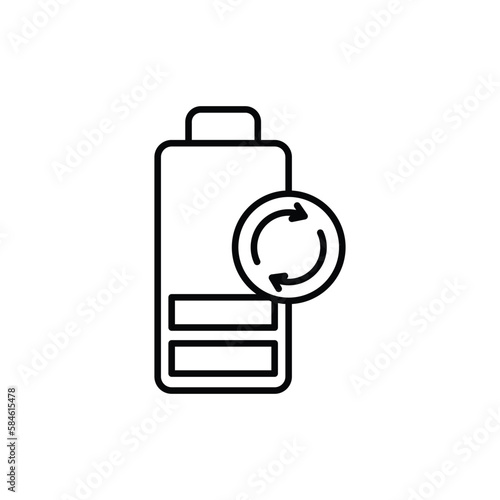 charging battery icon. outline icon