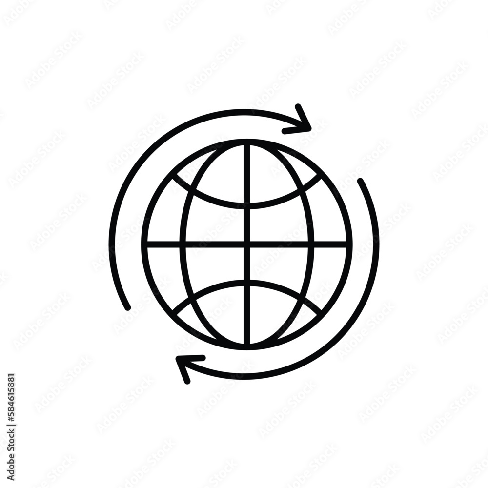 Obraz premium globe icon. outline icon
