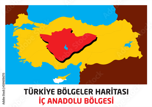 turkey map, central anatolia region map