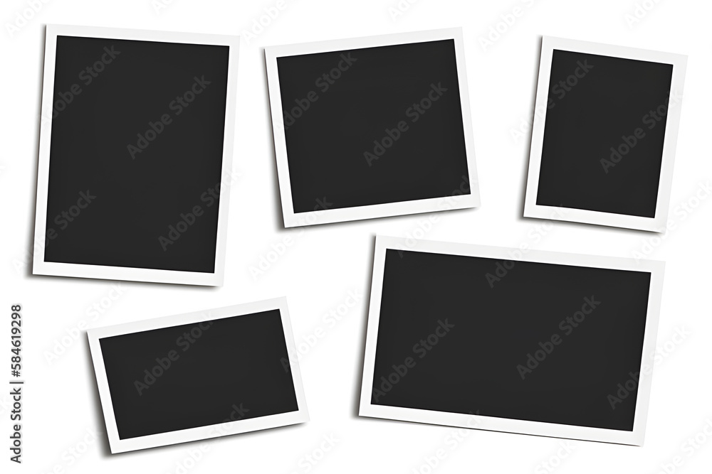 Retro Polaroid Photo Frames Isolated On White Background Retro Polaroid Photo Frames Isolated On White Background