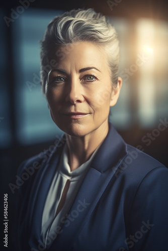 Portrait of a professional business woman. Generative AI