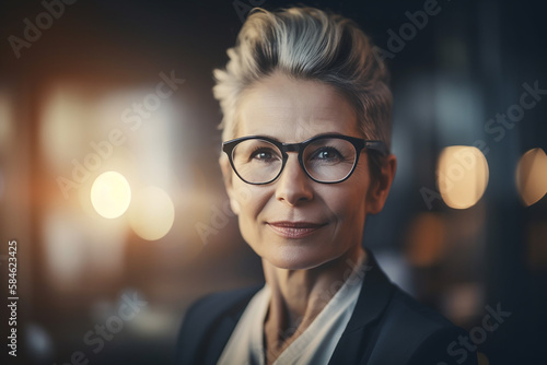 Portrait of a professional business woman. Generative AI