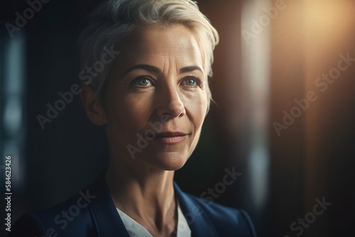 Portrait of a professional business woman. Generative AI