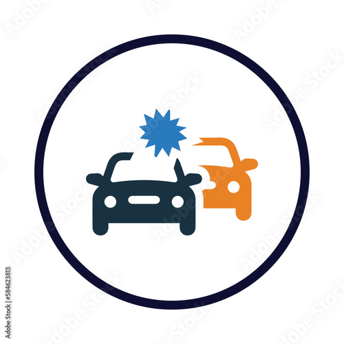 car, car accident, accident, car and car accident icon