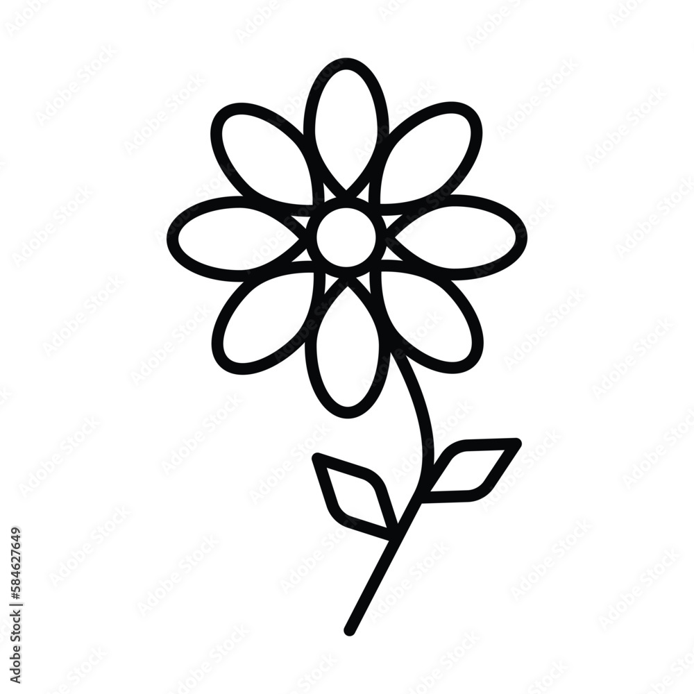 flower icon, beautiful vector, summer illustration flower icon, beautiful vector, summer illustration