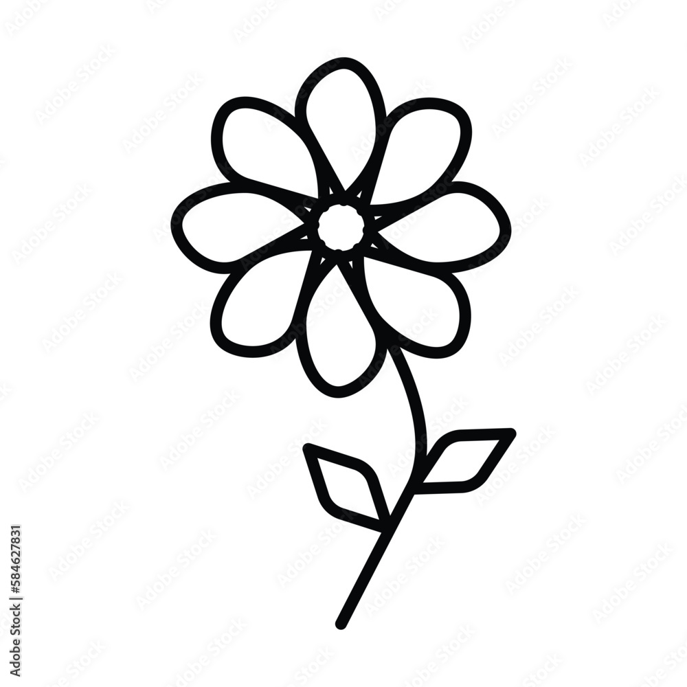 flower icon, beautiful vector, summer illustration flower icon, beautiful vector, summer illustration