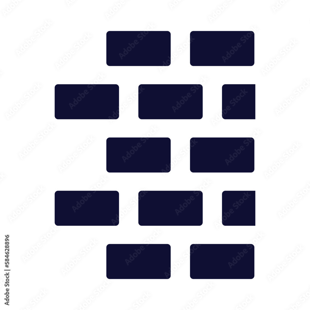 brick, construction, brick wall, brick wall construction icon