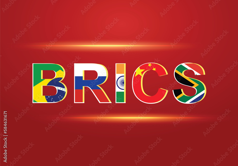 Fototapeta premium BRICS alias Brazil Russia India China South Africa