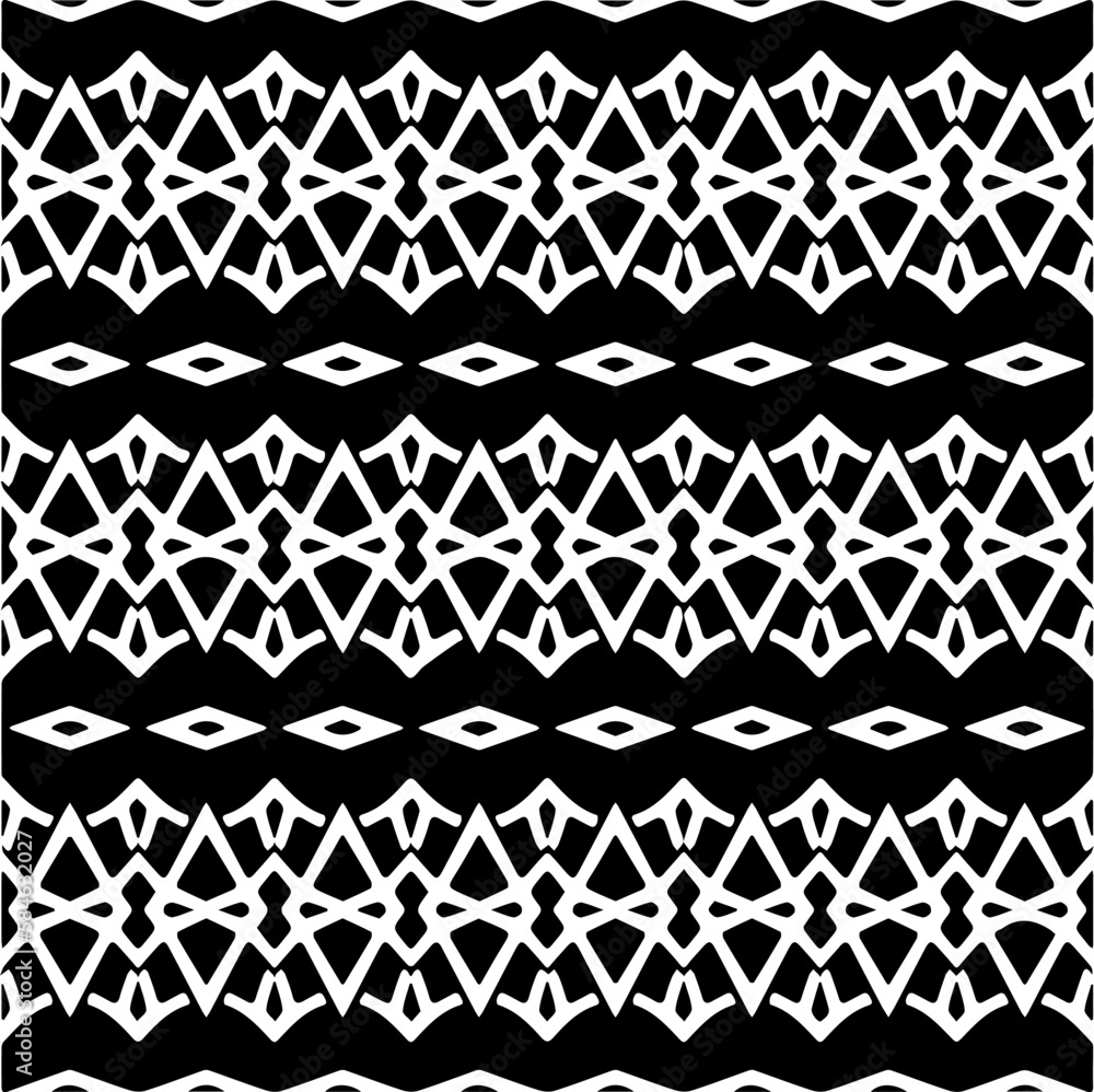 Vector geometric seamless pattern. Minimal ornamental background with abstract shapes. Black and white texture. Simple abstract ornament background. Dark repeat design for decor, fabric, cloth. Vector geometric seamless pattern. Minimal ornamental background with abstract shapes. Black and white texture. Simple abstract ornament background. Dark repeat design for decor, fabric, cloth.