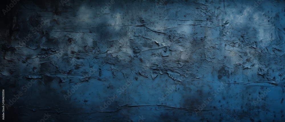 Obraz premium Rustic Blue Wall Surface - Generative ai