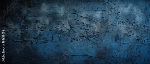 Rustic Blue Wall Surface - Generative ai