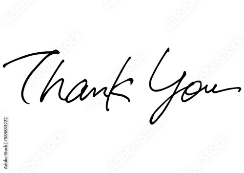 Thank You,hand written,lettering,illustrated,black ink