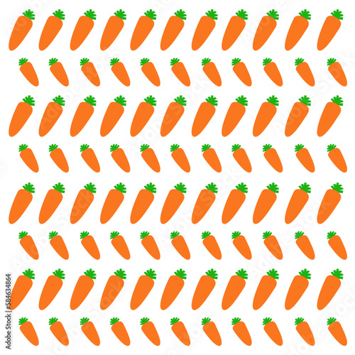 Spring Baby Carrots Pattern, Texture, Background Vector