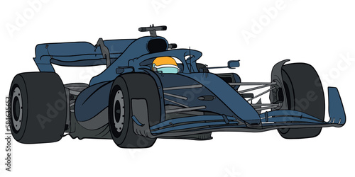 Illustration of racecar vector