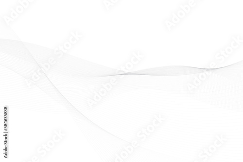 Abstract white and gray color, modern design stripes background with wave element. Vector illustration.