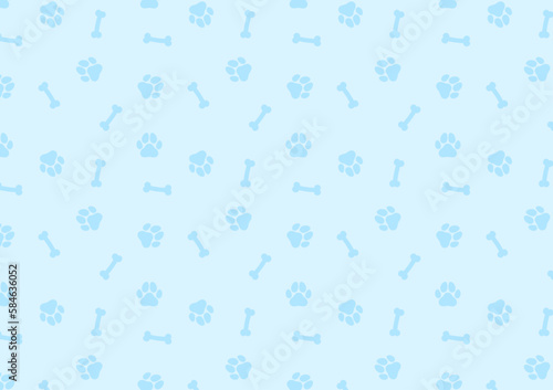 Dog Footprint pattern background. Footprint graphic. Pet outline.