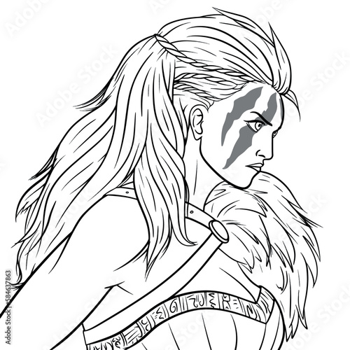 Illustration of viking warrior vector