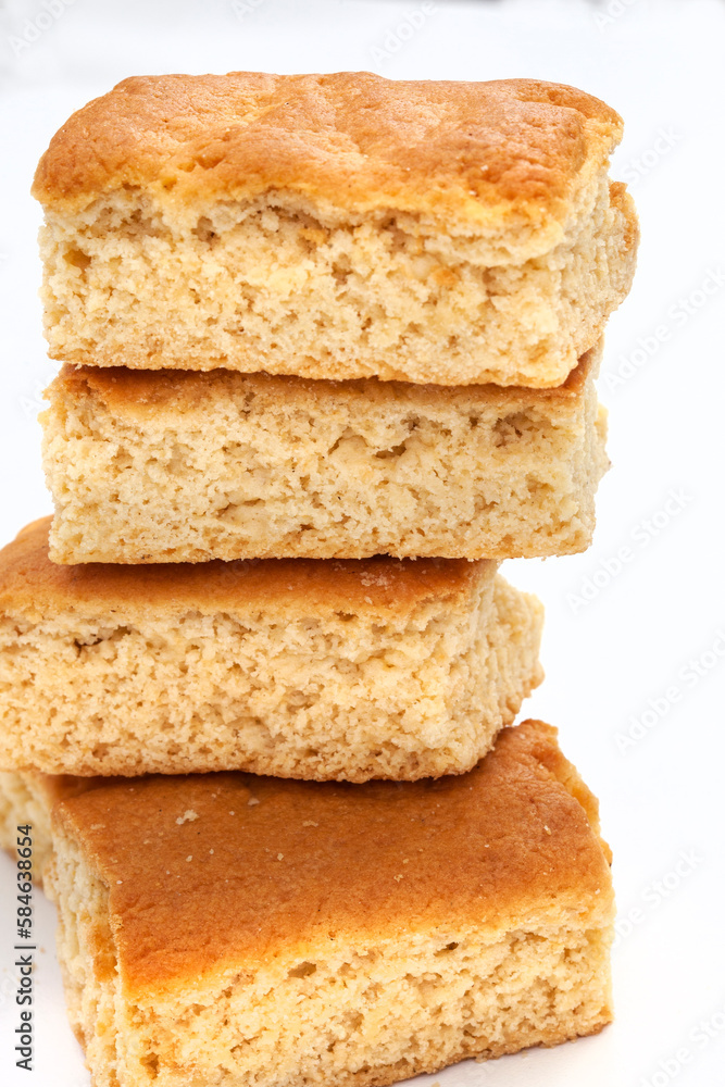 Traditional South African buttermilk rusks on white Traditional South African buttermilk rusks on white