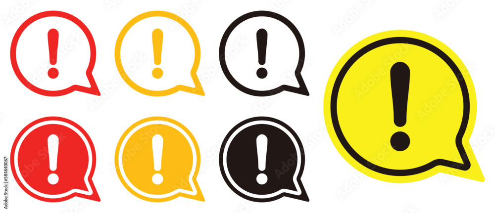 Vector set of danger signs, warning signs, attention signs, exclamation marks. Danger warning icon. Vector set of danger signs, warning signs, attention signs, exclamation marks. Danger warning icon.