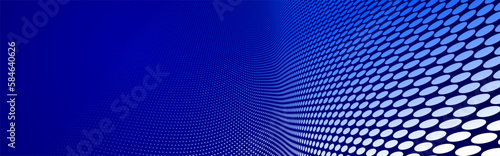 Dotted vector abstract background  dark blue dots in perspective flow  multimedia information theme  big data technology image  cool backdrop.