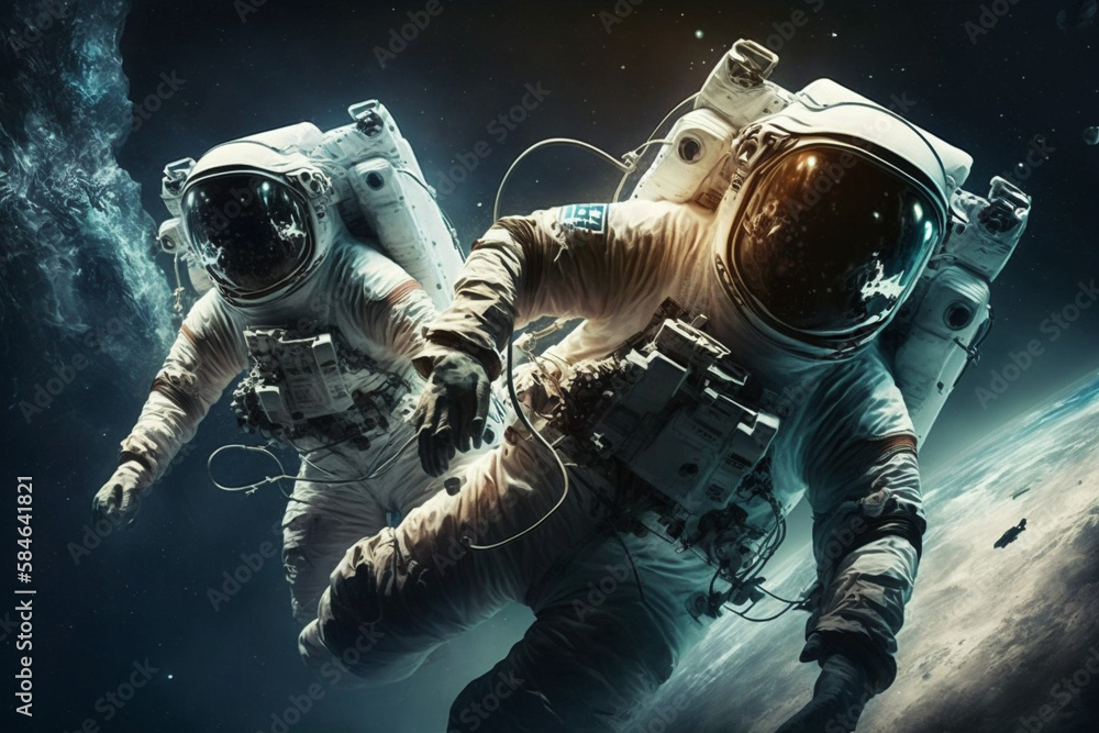 AI-generated astronaut illustration AI-generated astronaut illustration