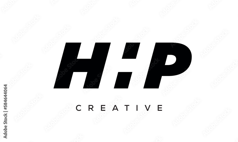 HHP letters negative space logo design. creative typography monogram vector	