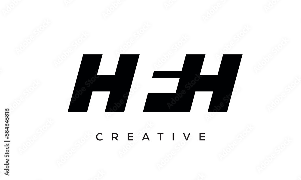 HFH letters negative space logo design. creative typography monogram vector HFH letters negative space logo design. creative typography monogram vector