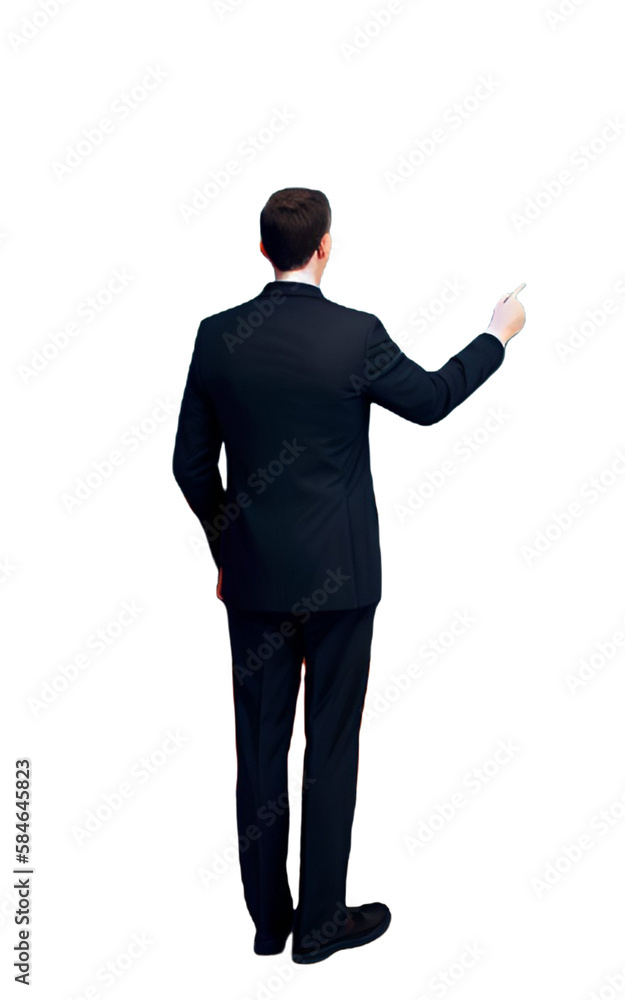 Man in a Suit Pointing Man in a Suit Pointing