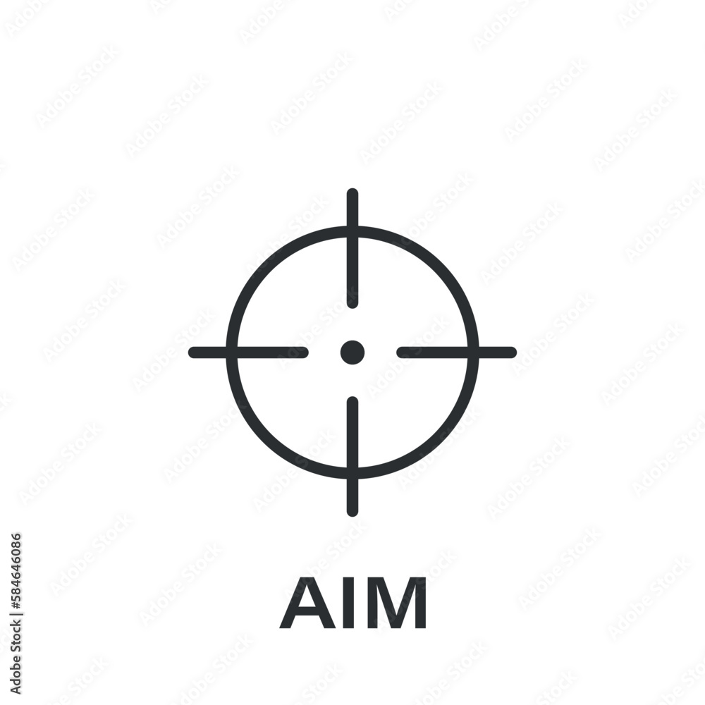 Archery target icon in flat style. Dartboard vector illustration on isolated background. Aim accuracy sign business concept.