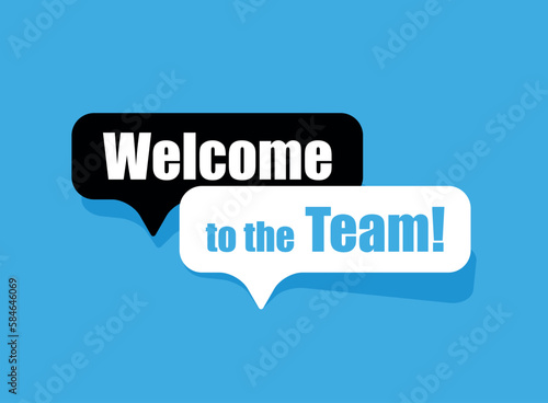 Welcome to the team icon in flat style. Hire worker vector illustration on isolated background. Teamwork sign business concept.