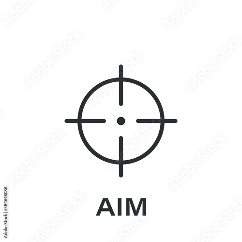 Archery target icon in flat style. Dartboard vector illustration on isolated background. Aim accuracy sign business concept.