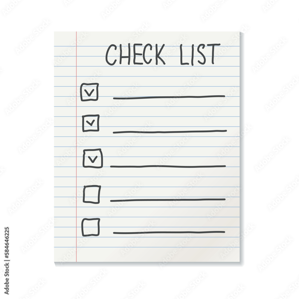Realistic line paper note icon in flat style. To do list icon with hand drawn text vector illustration on isolated background. Office stationery notebook sign business concept. Realistic line paper note icon in flat style. To do list icon with hand drawn text vector illustration on isolated background. Office stationery notebook sign business concept.