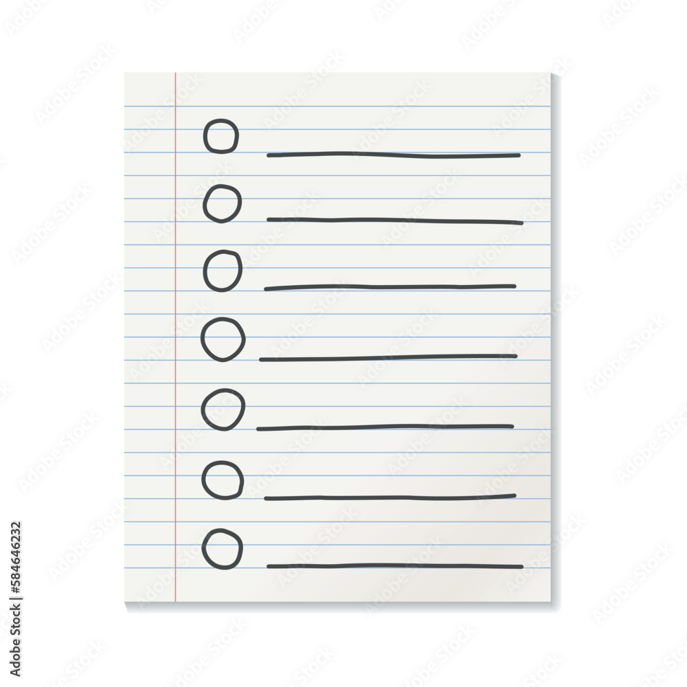 Realistic line paper note icon in flat style. To do list icon with hand drawn text vector illustration on isolated background. Office stationery notebook sign business concept. Realistic line paper note icon in flat style. To do list icon with hand drawn text vector illustration on isolated background. Office stationery notebook sign business concept.