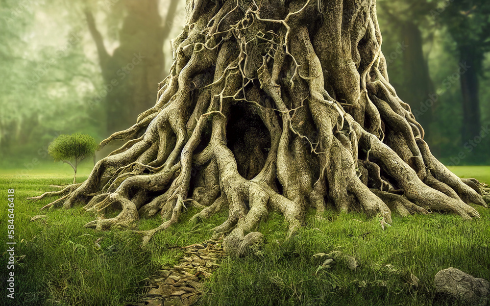 Tree of Life in the forest,Generative AI Art Illustration Stock ...