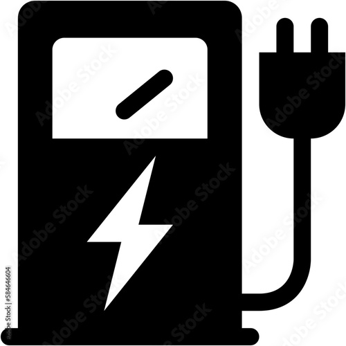 Electric Supply Station Glyph Icon