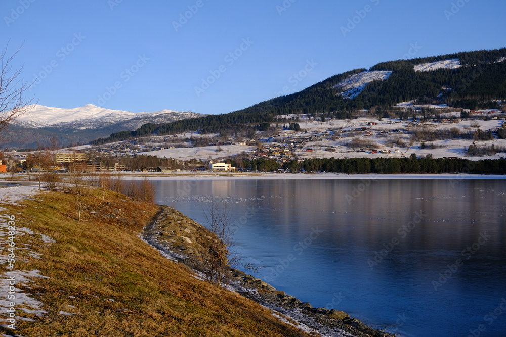 Voss Lake in Spring, Vossevanger, Norway