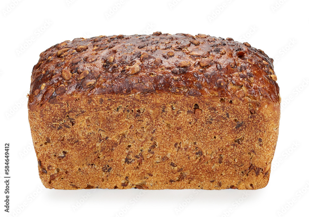 Loaf of bread isolated on white background. Whole bread.Horizontal frame.Studio. Loaf of bread isolated on white background. Whole bread.Horizontal frame.Studio.