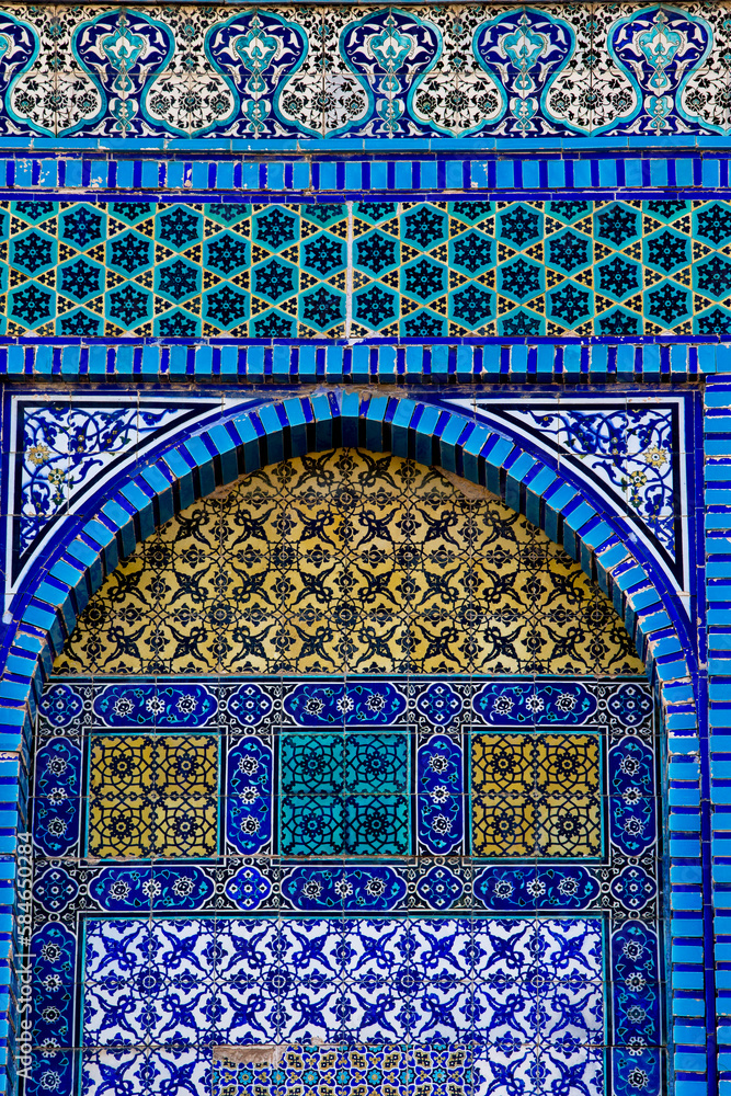 Detail of the Dome of the Rock, East Jerusalem, Israel.