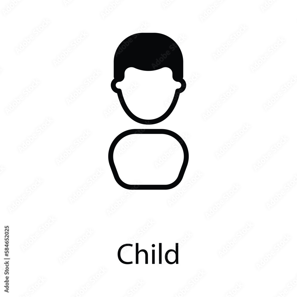 Child icon design stock illustration Child icon design stock illustration