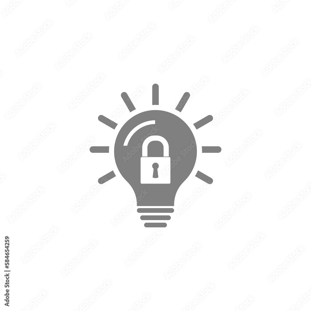 Business Patent Bulb icon isolated on transparent background Business Patent Bulb icon isolated on transparent background