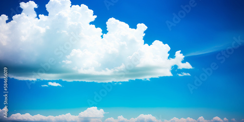 Blue sky with clouds for background. Generative Ai © AEIOU