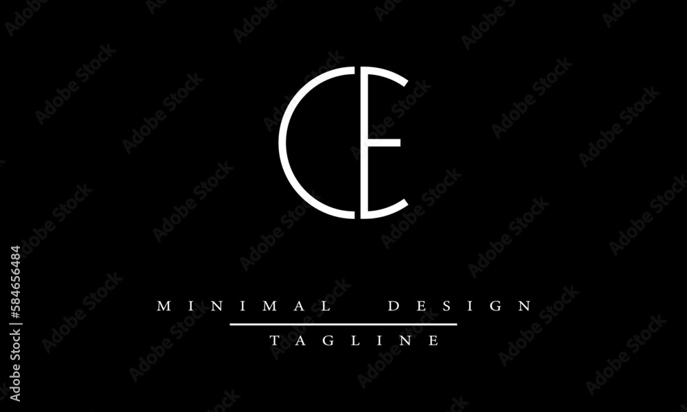 CE or EC Minimal Logo Design Vector Art illustration CE or EC Minimal Logo Design Vector Art illustration