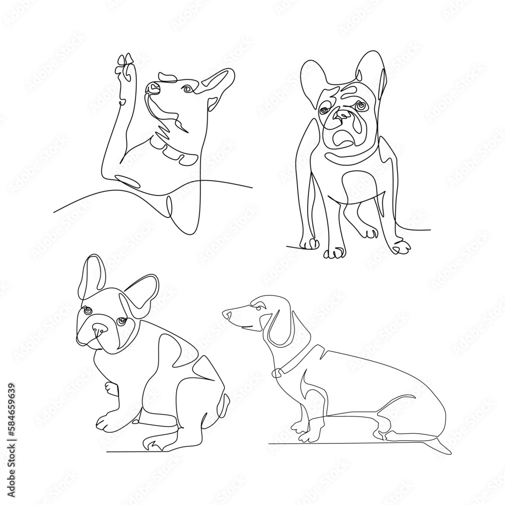 Dogs vector illustration