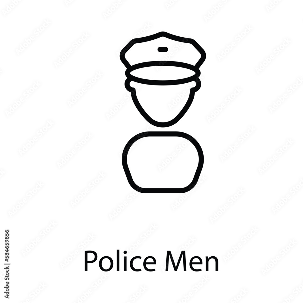 Police man icon design stock illustration