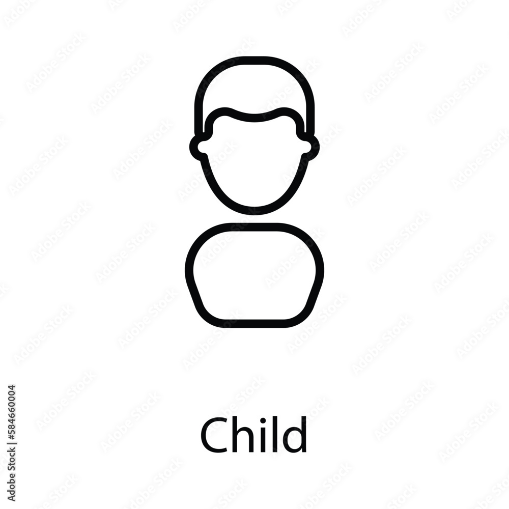 Child icon design stock illustration Child icon design stock illustration