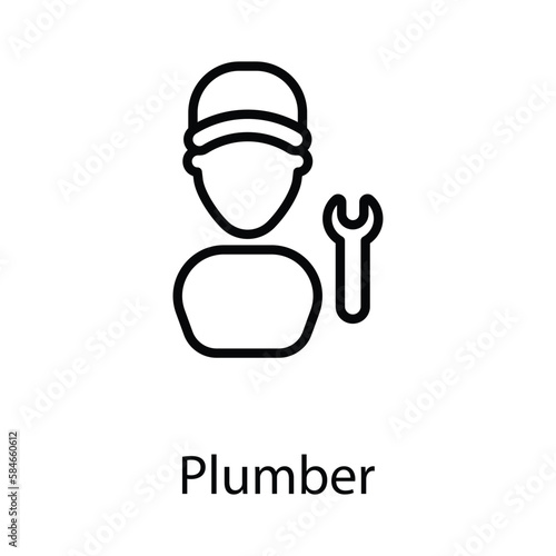 Plumber icon design stock illustration